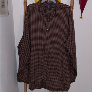 Ralph Lauren Men's Brown Checked Button-Down Shirt